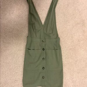 Sienna Sky olive overall dress
